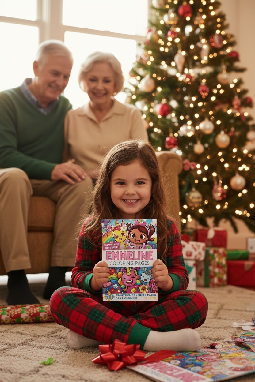 Emmeline Christmas coloring pages gift