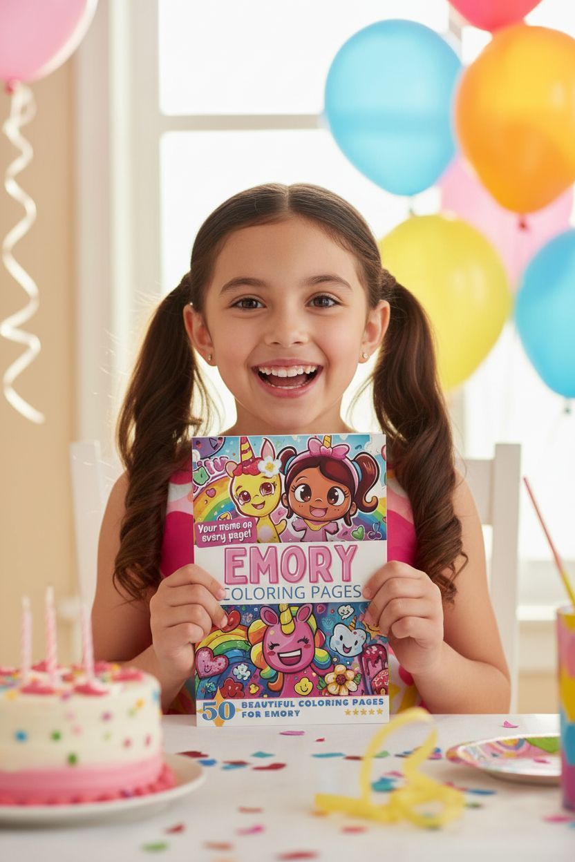 Emory coloring book in use