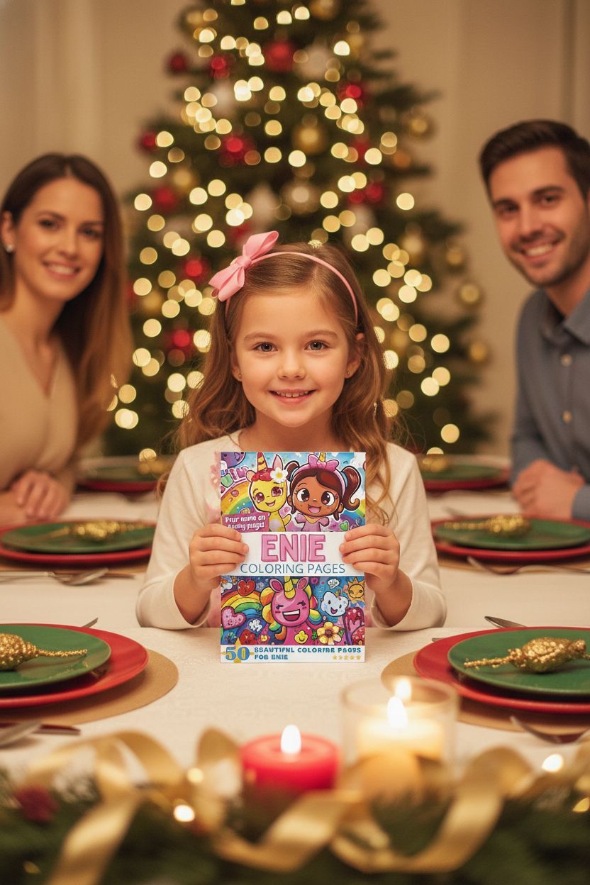 Enie Christmas coloring pages gift