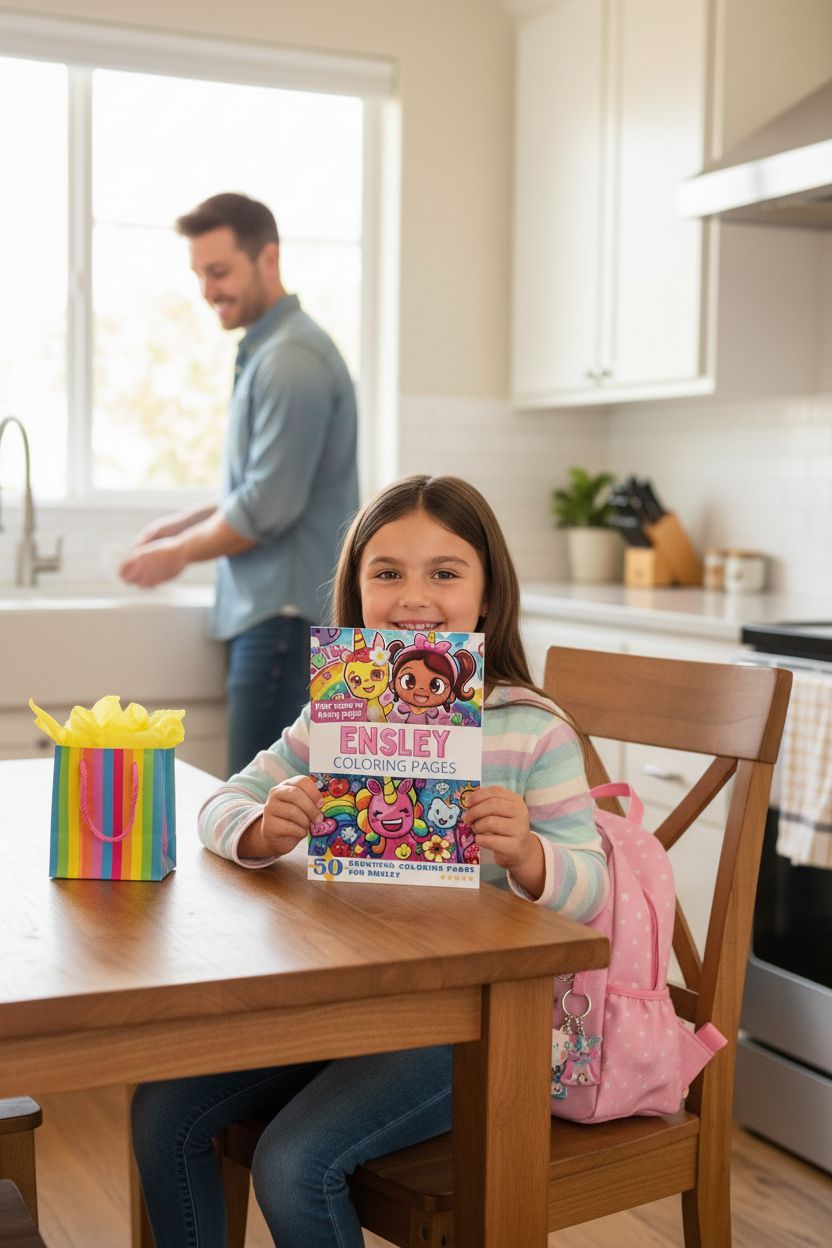 Ensley coloring book in use