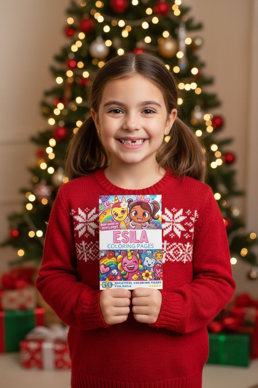 Esila Christmas coloring pages gift