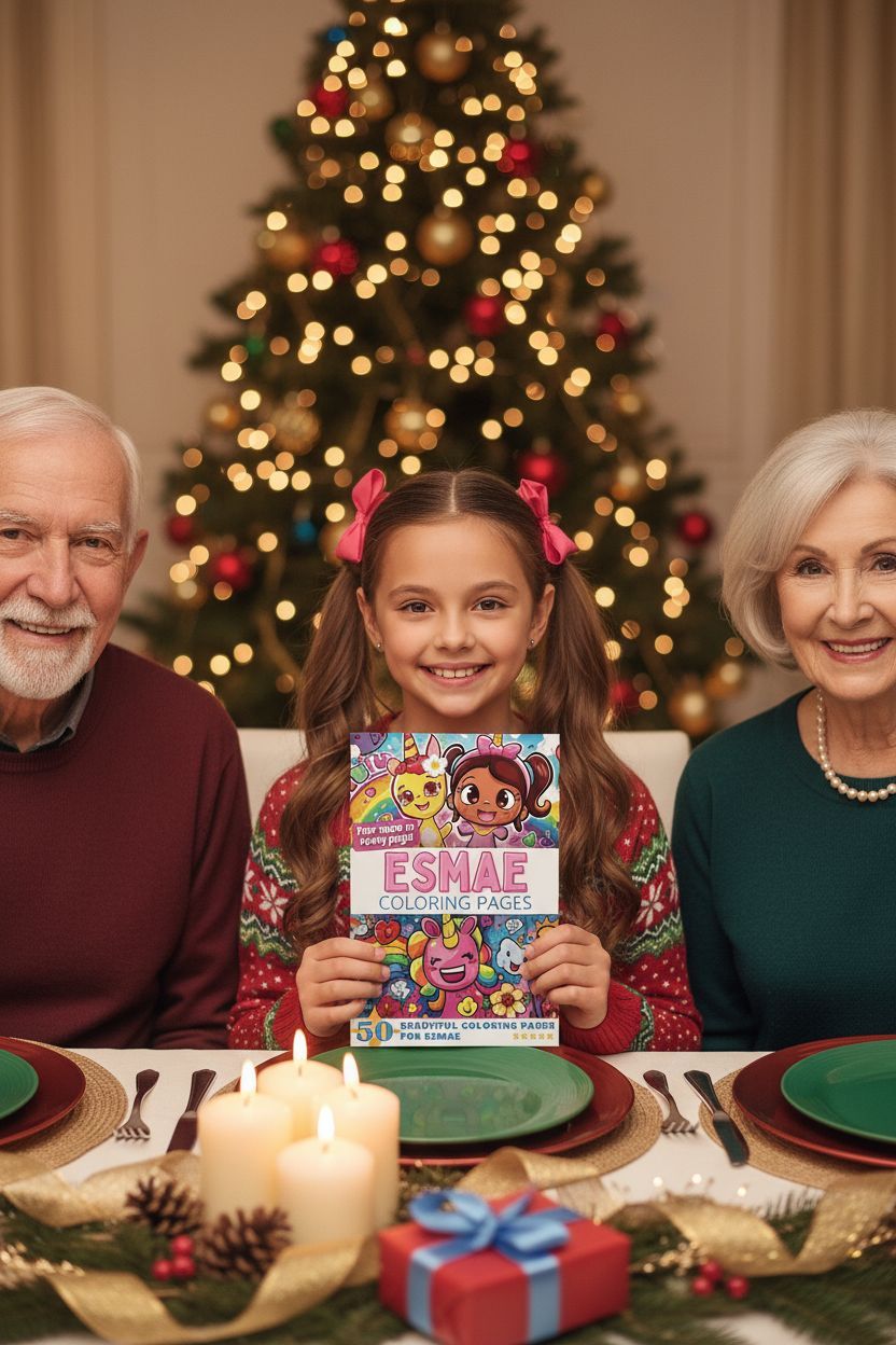 Esmae Christmas coloring pages gift
