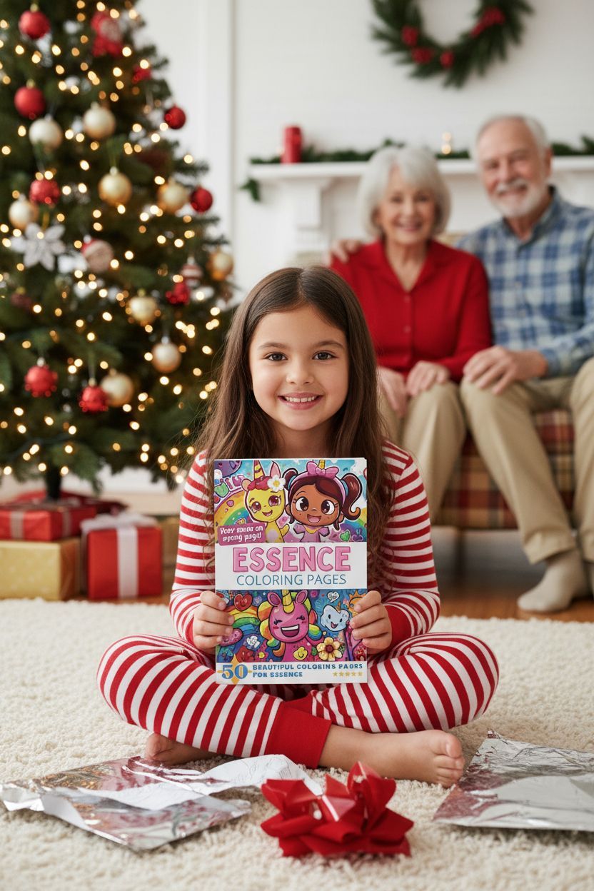 Essence Christmas coloring pages gift