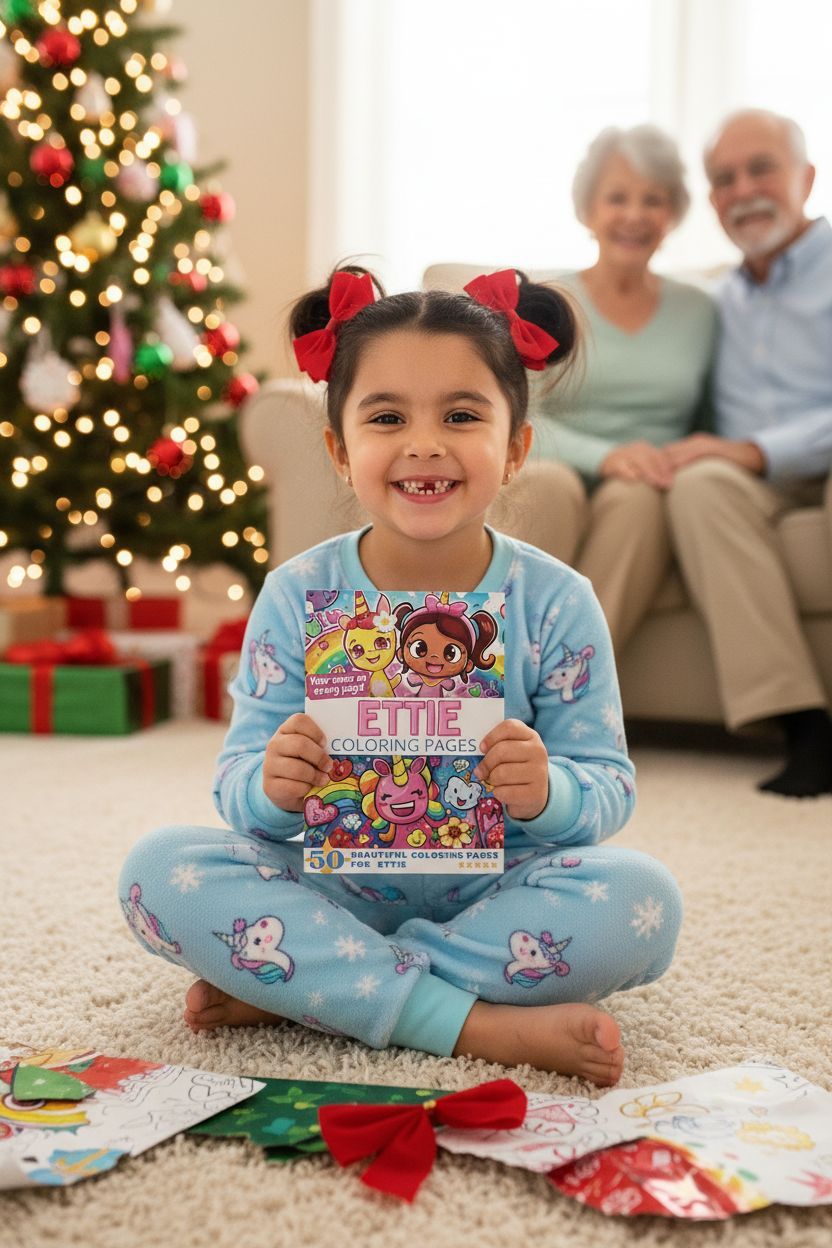 Ettie Christmas coloring pages gift