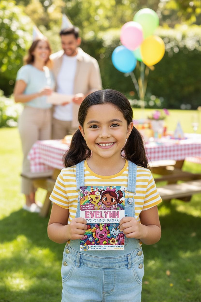 Evelynn coloring book in use