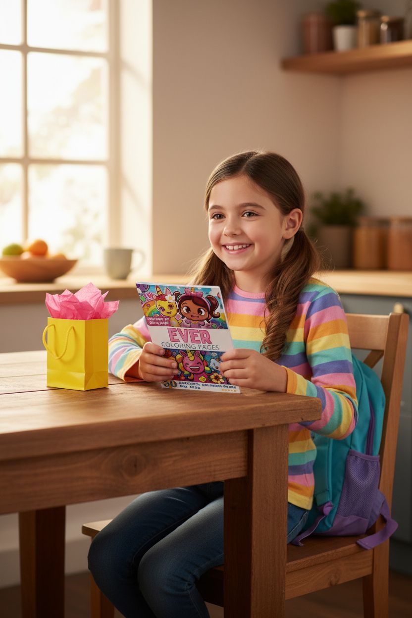 Ever coloring book in use