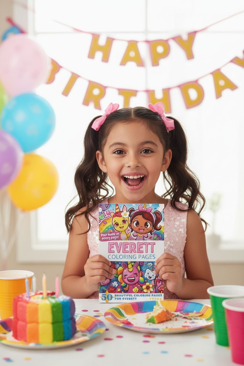 Everett coloring book in use