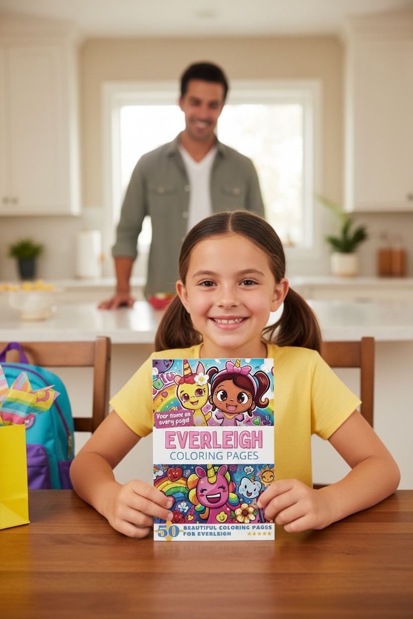 Everleigh coloring book in use