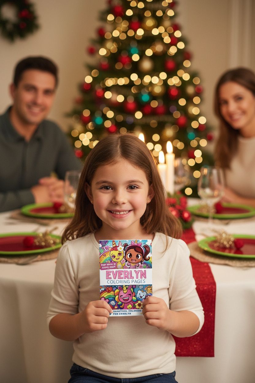 Everlyn Christmas coloring pages gift