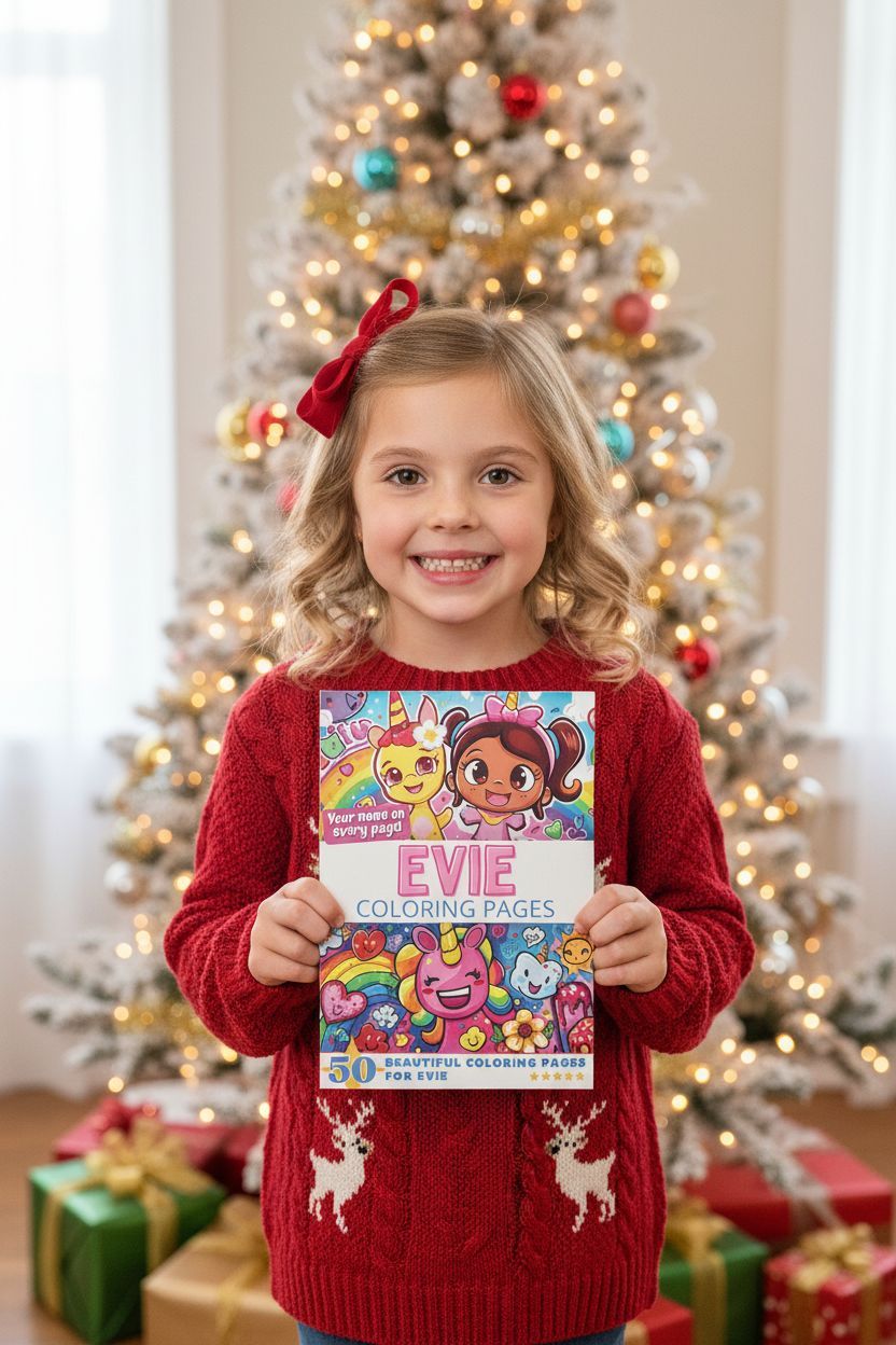 Evie Christmas coloring pages gift
