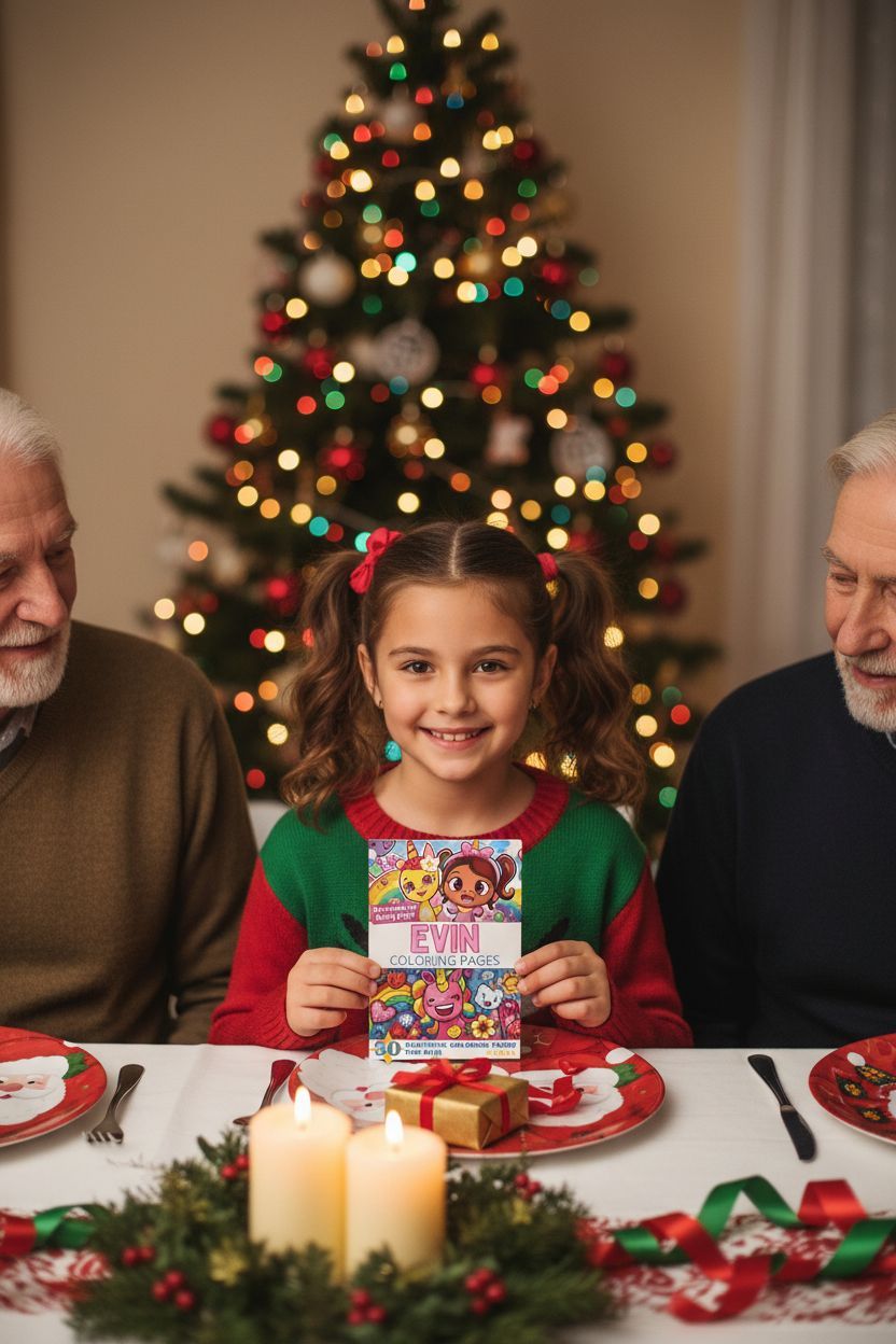 Evin Christmas coloring pages gift