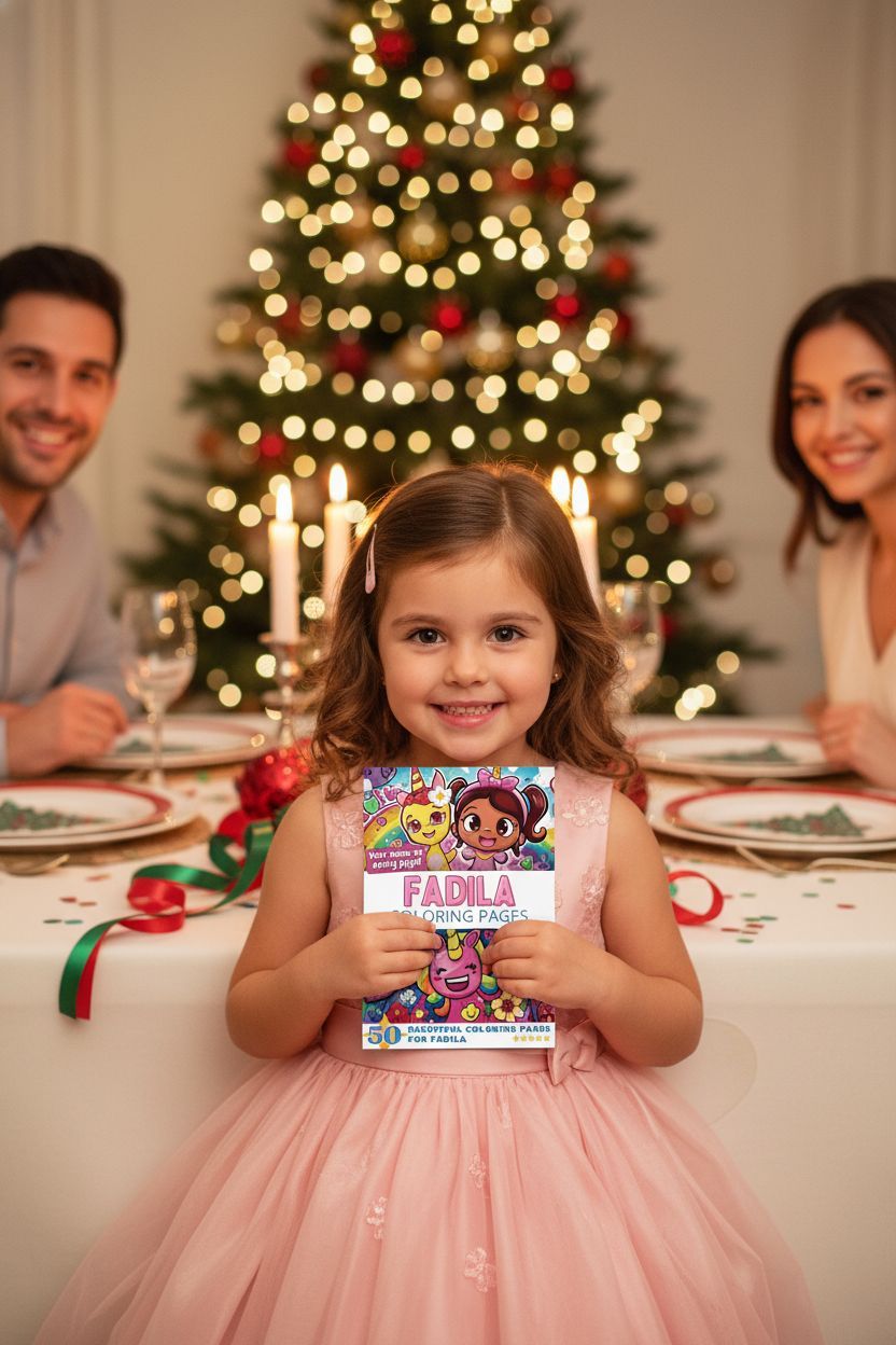 Fadila Christmas coloring pages gift