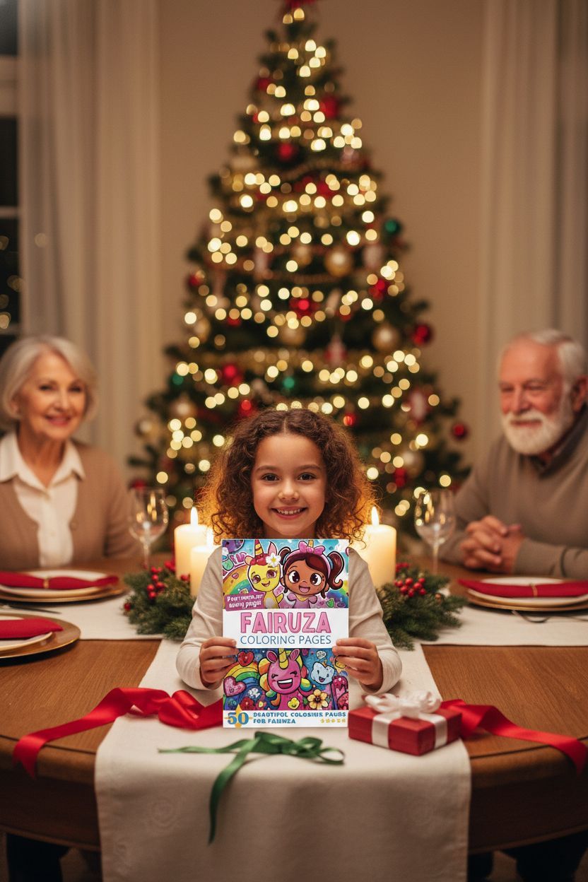 Fairuza Christmas coloring pages gift