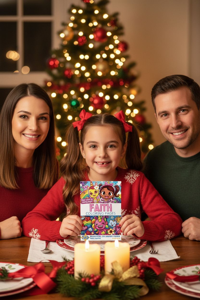 Faith Christmas coloring pages gift