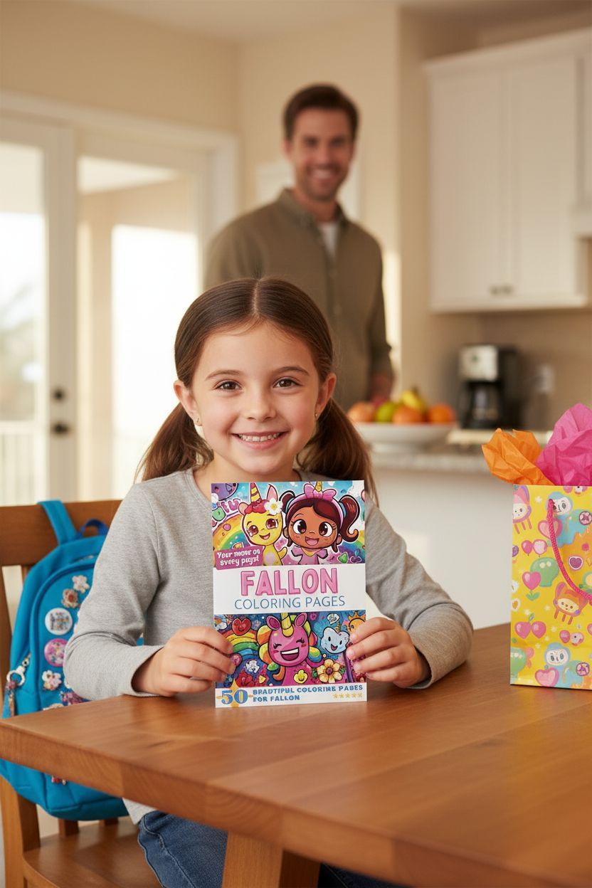 Fallon coloring book in use