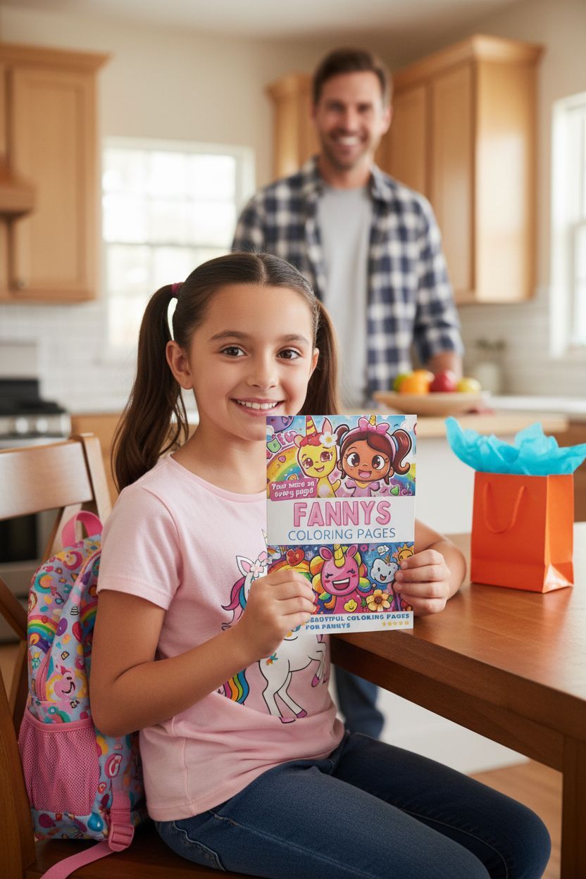 Fannys coloring book in use