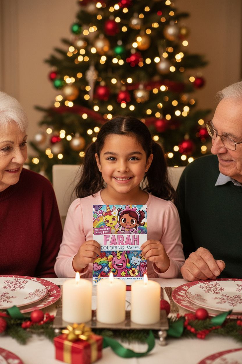 Farah Christmas coloring pages gift