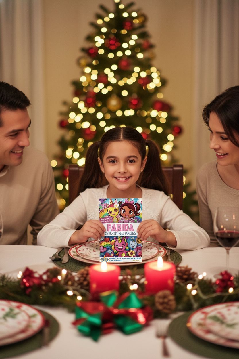 Farida Christmas coloring pages gift