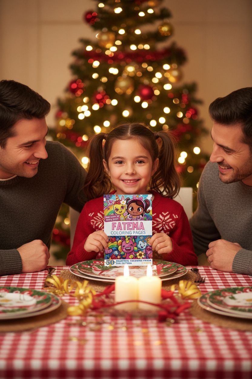 Fatema Christmas coloring pages gift