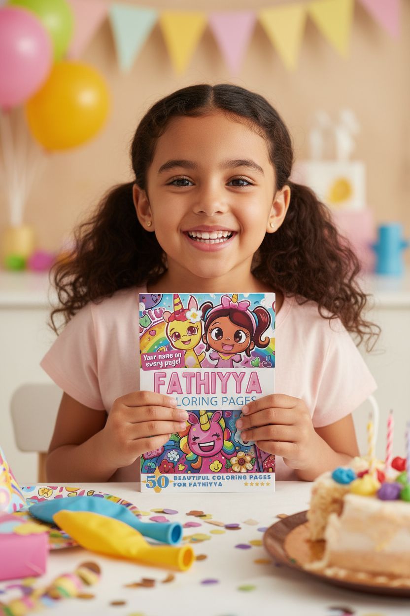 Fathiyya coloring book in use