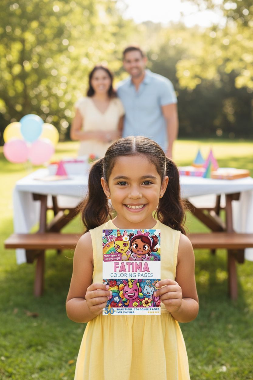 Fatima coloring book in use