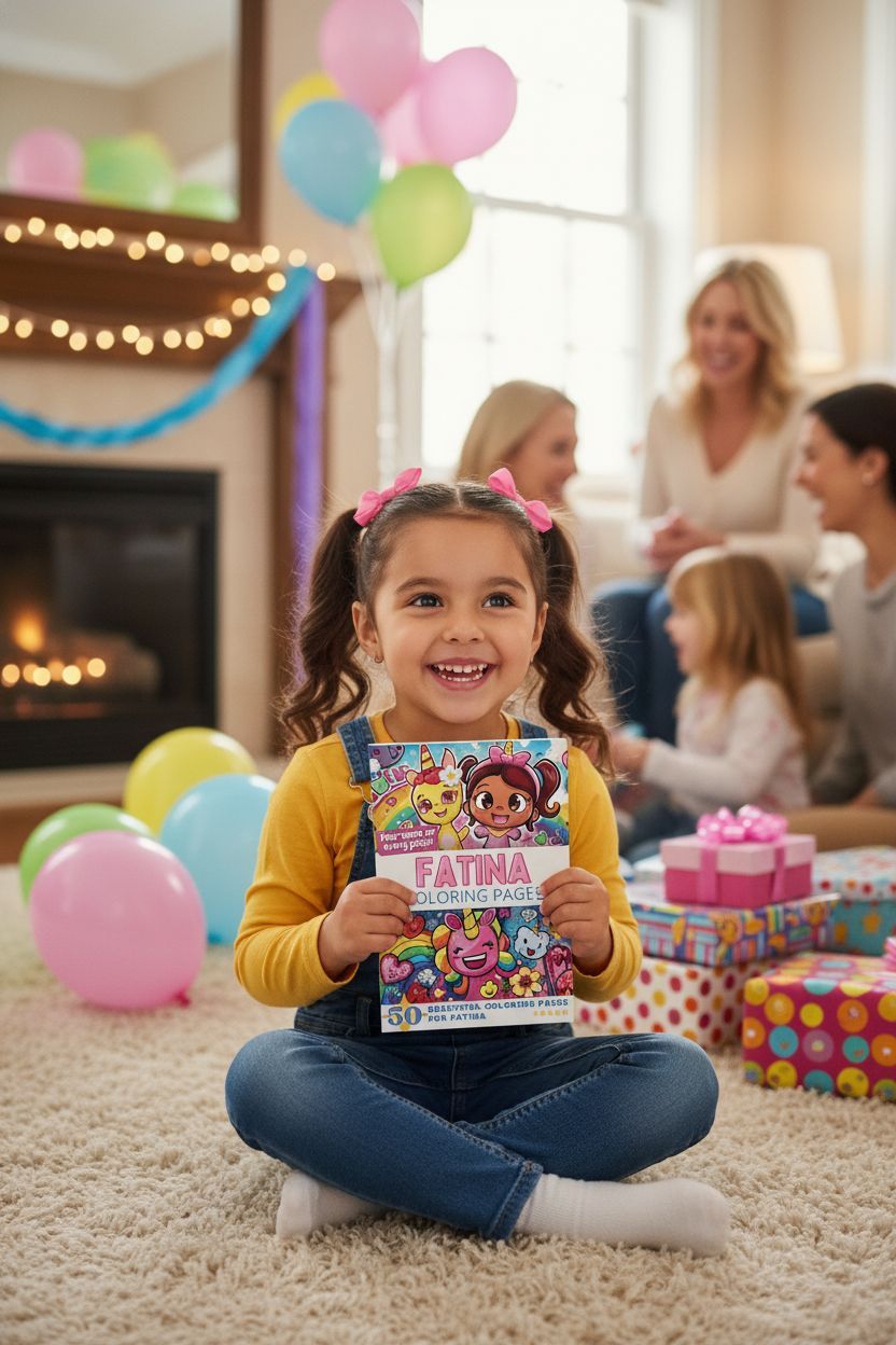 Fatina coloring book in use