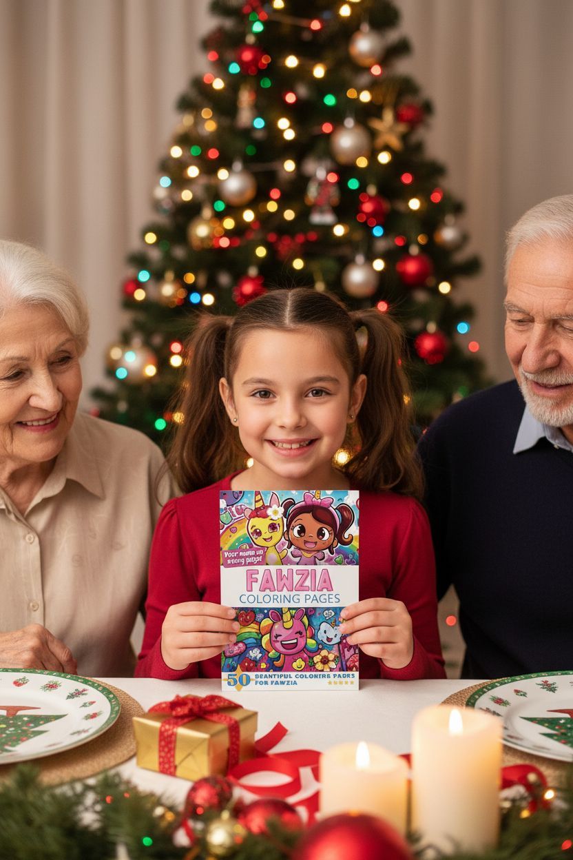 Fawzia Christmas coloring pages gift