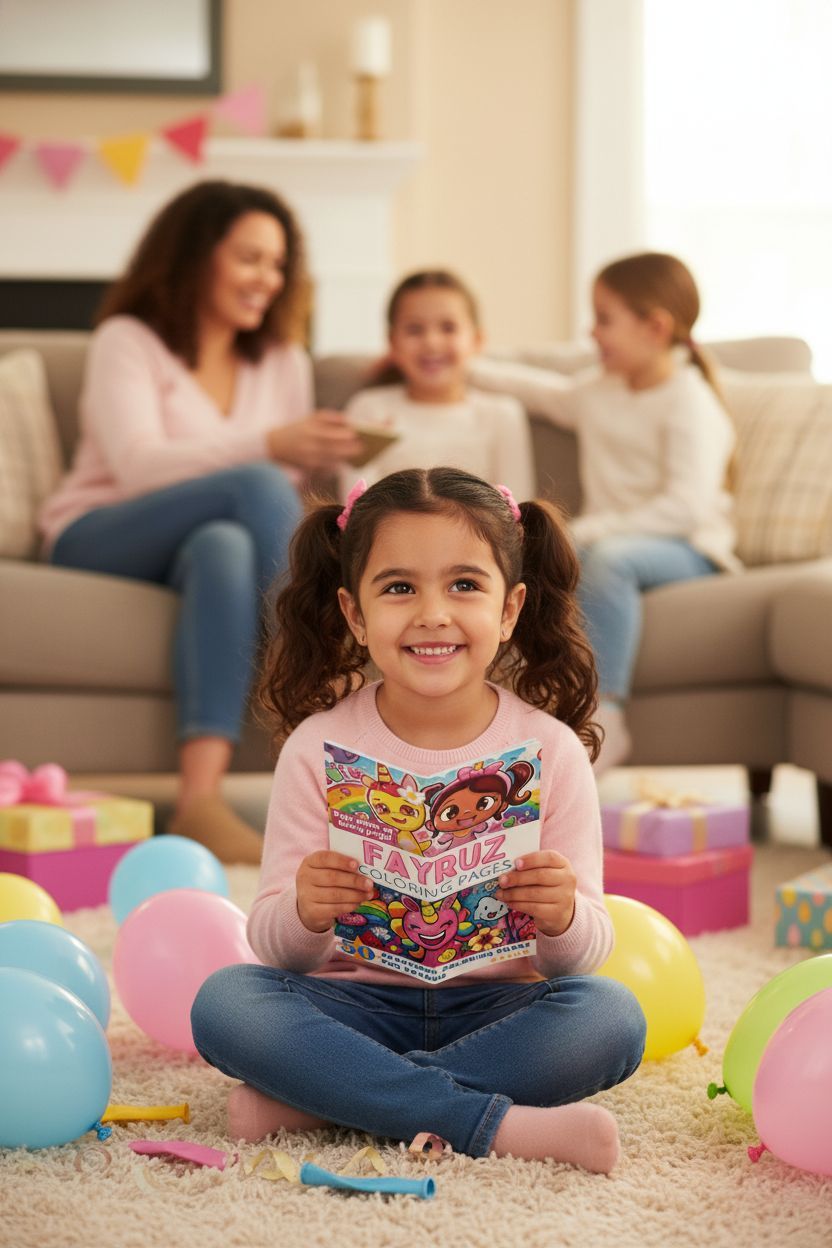 Fayruz coloring book in use