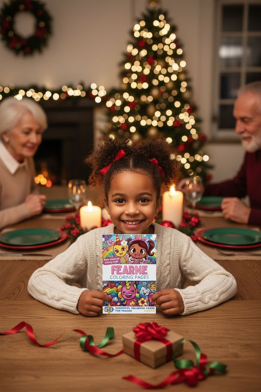 Fearne Christmas coloring pages gift
