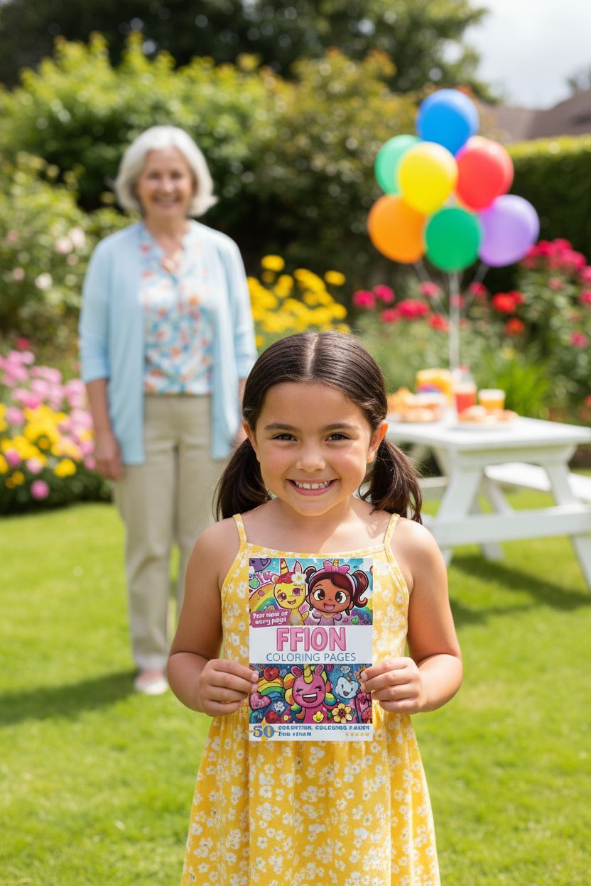 Ffion coloring book in use