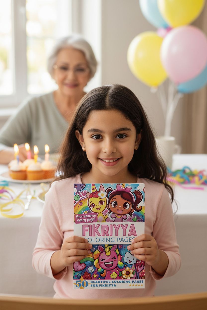 Fikriyya coloring book in use