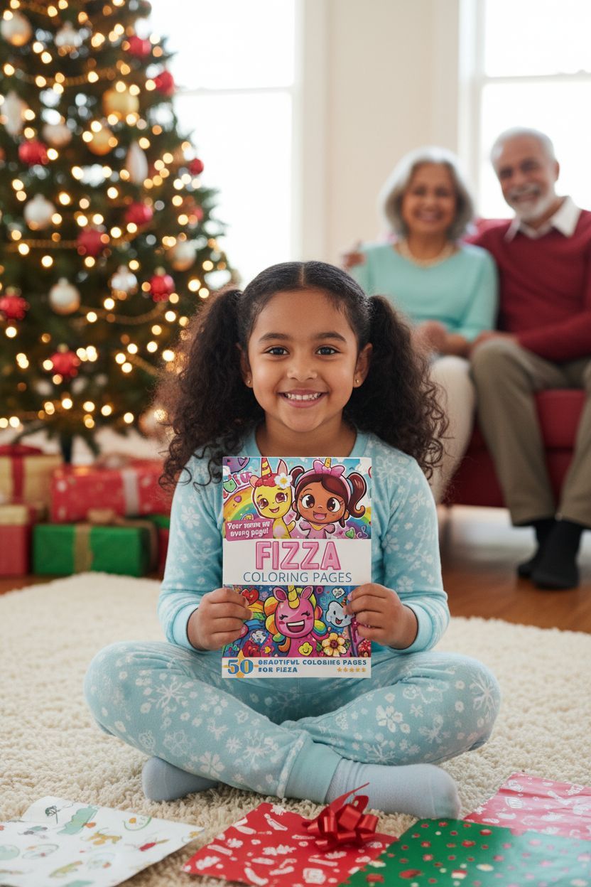 Fizza Christmas coloring pages gift