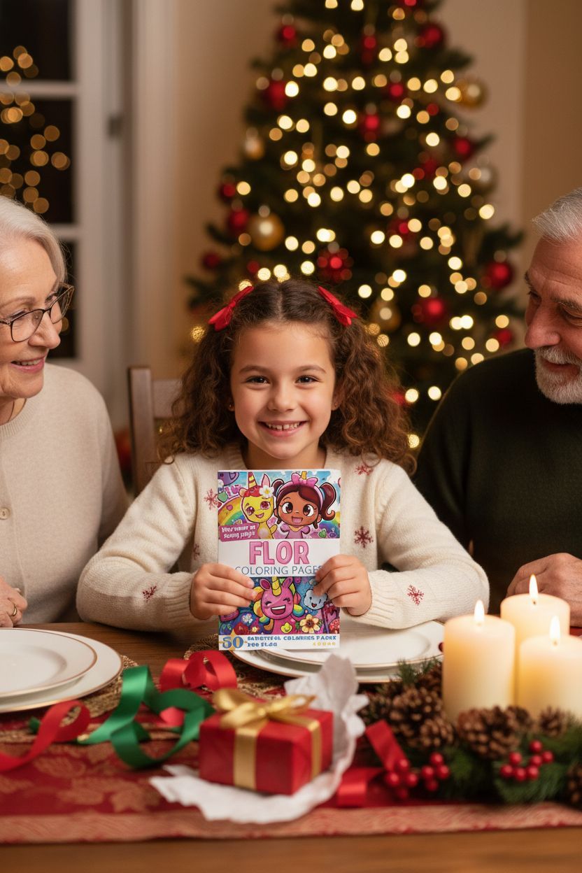 Flor Christmas coloring pages gift
