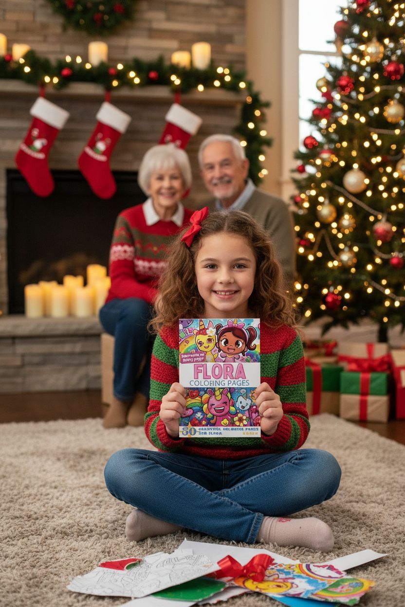 Flora Christmas coloring pages gift