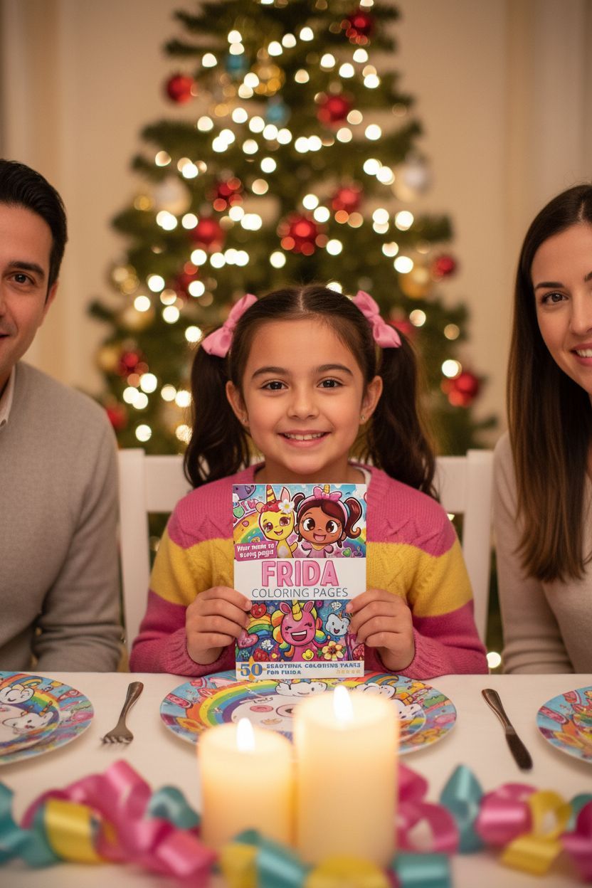 Frida Christmas coloring pages gift