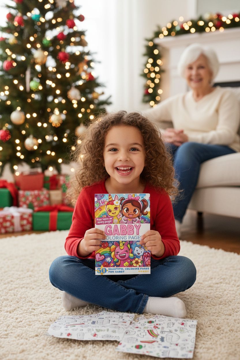 Gabby Christmas coloring pages gift