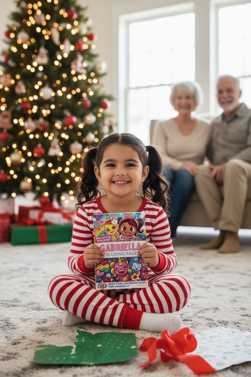Gabriella Christmas coloring pages gift