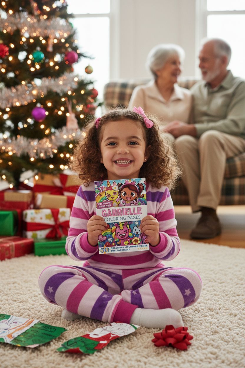 Gabrielle Christmas coloring pages gift