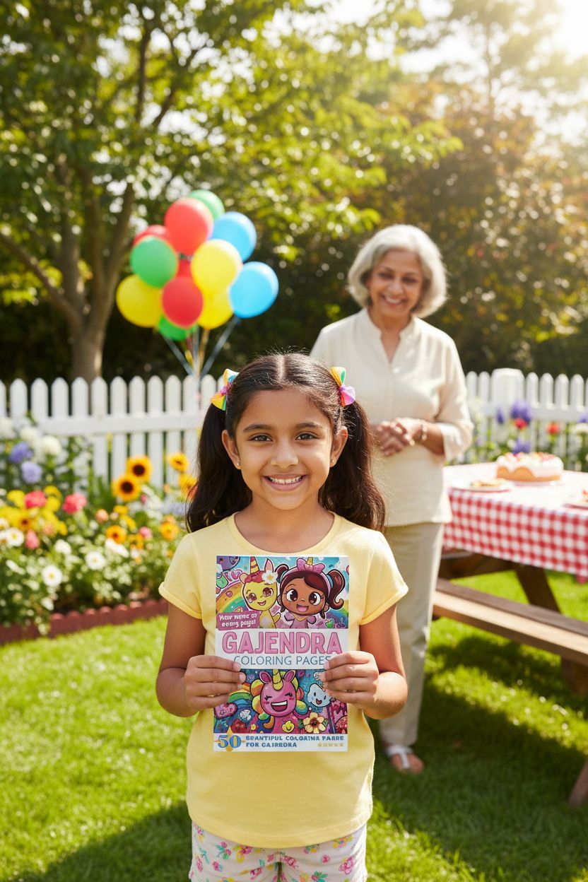Gajendra coloring book in use