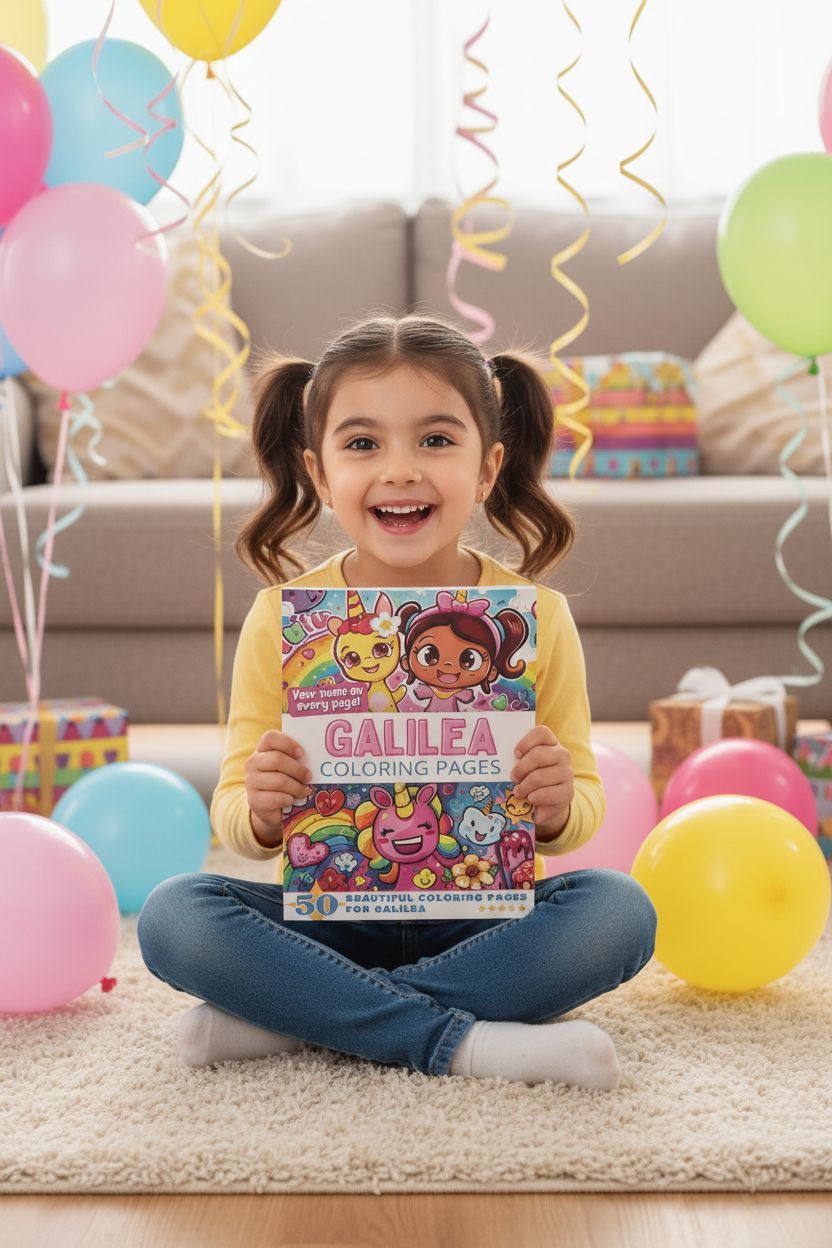 Galilea coloring book in use