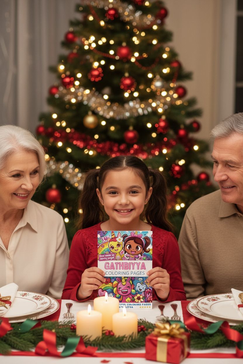 Gathbiyya Christmas coloring pages gift