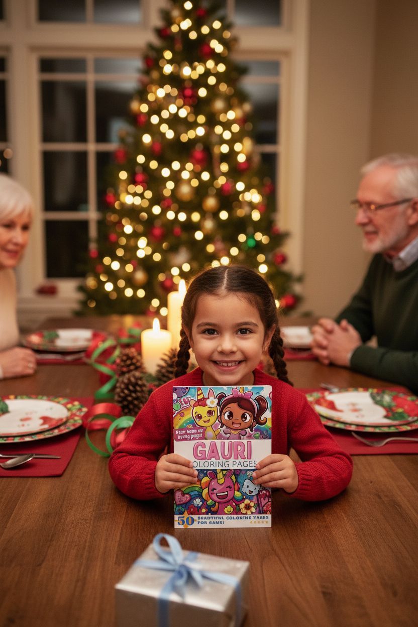 Gauri Christmas coloring pages gift