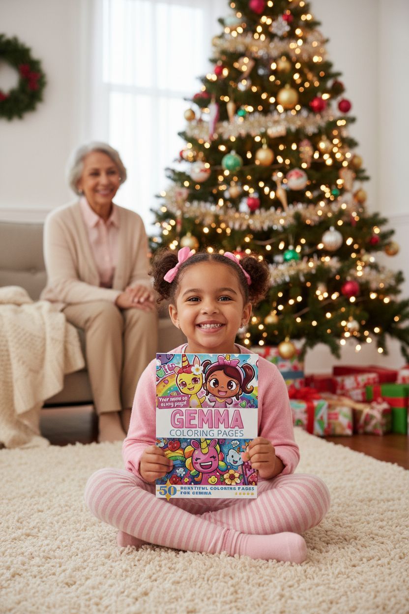 Gemma Christmas coloring pages gift