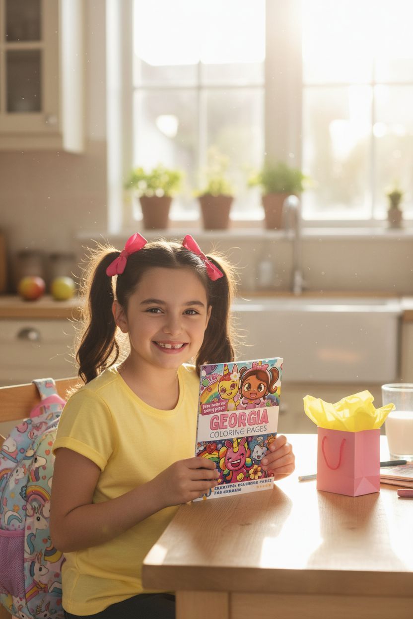 Georgia coloring book in use