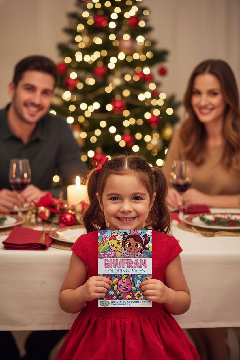 Ghufran Christmas coloring pages gift