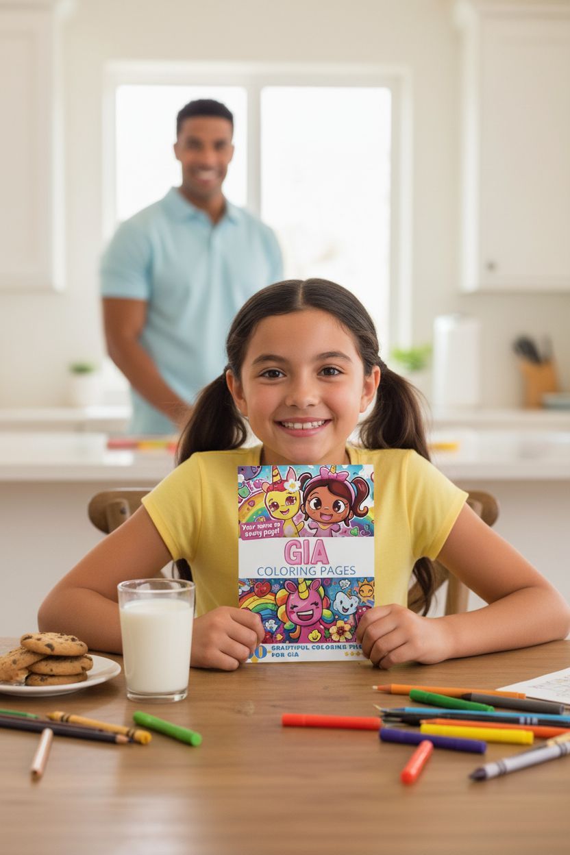 Gia personal coloring pages