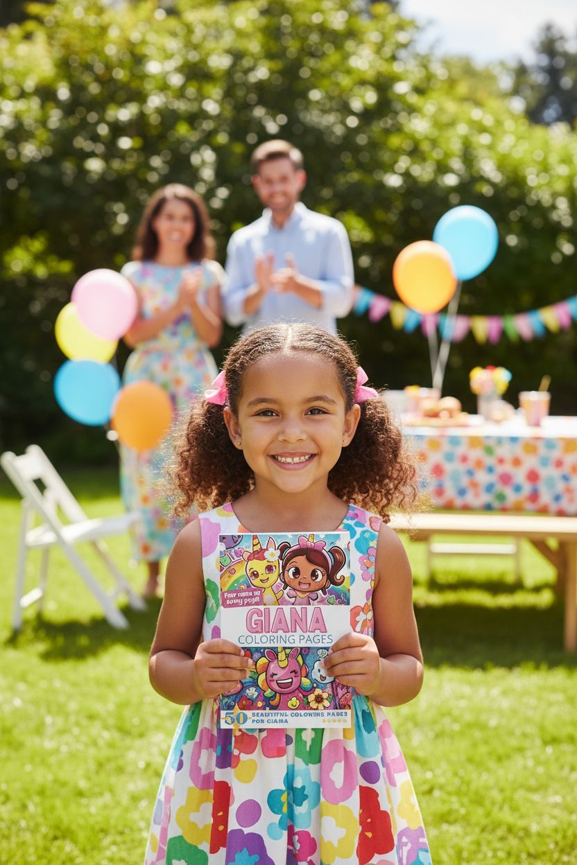 Giana coloring book in use