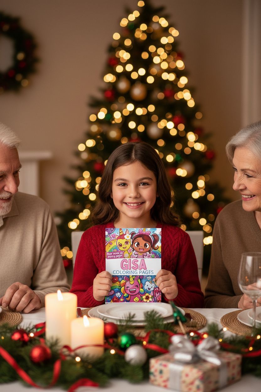 Gisa Christmas coloring pages gift