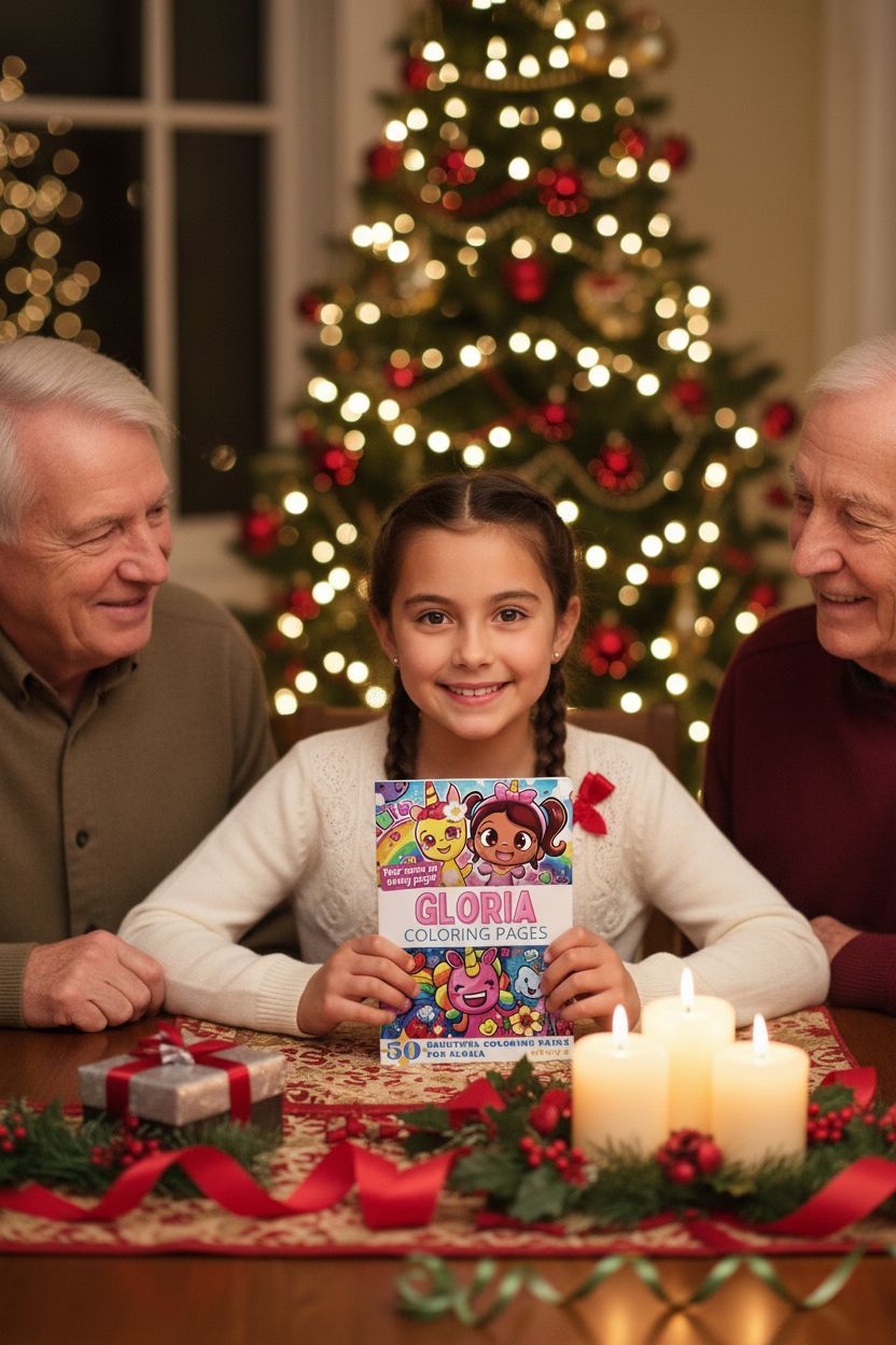 Gloria Christmas coloring pages gift