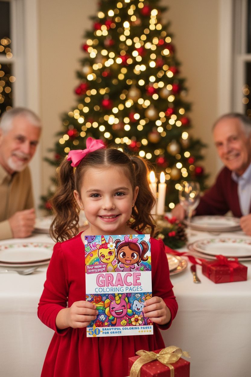 Grace Christmas coloring pages gift